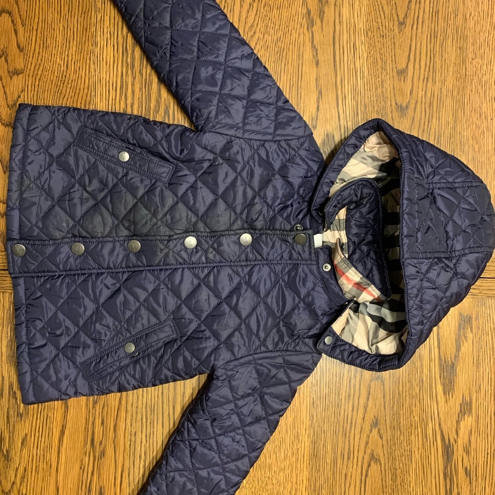 Girls Burberry Quilted Jacket